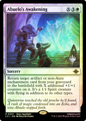 Abuelo's Awakening (Promo Pack) (The Lost Caverns of Ixalan)\nPromo: Planeswalker Stamped\nSingle\nMagic The Gathering