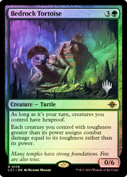 Bedrock Tortoise (Promo Pack) (The Lost Caverns of Ixalan)\nPromo: Planeswalker Stamped\nSingle\nMagic The Gathering
