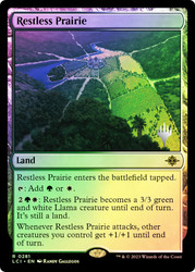 Restless Prairie (Promo Pack) (The Lost Caverns of Ixalan)\nPromo: Planeswalker Stamped\nSingle\nMagic The Gathering