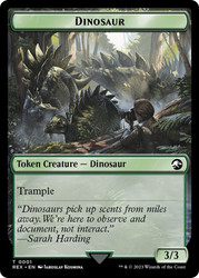 {Dinosaur Token}\nJurassic World Collection\nSingle\nMagic The Gathering