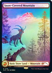 Snow-Covered Mountain (Secret Lair) (#1476) (Full Art)\nPromo: General\nSingle\nMagic The Gathering