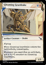 Gleaming Geardrake (Showcase)\nMurders at Karlov Manor - Variants\nSingle\nMagic The Gathering