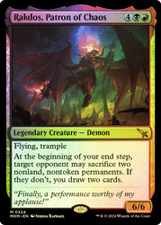 Rakdos, Patron of Chaos\nMurders at Karlov Manor\nSingle\nMagic The Gathering