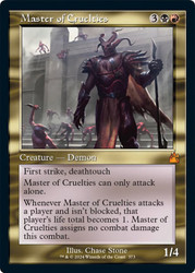 Master of Cruelties (Retro Frame)\nRavnica Remastered - Retro Frame\nSingle\nMagic The Gathering
