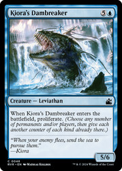Kiora's Dambreaker\nRavnica Remastered\nSingle\nMagic The Gathering