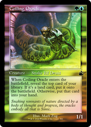 Coiling Oracle (Retro Frame)\nRavnica Remastered - Retro Frame\nSingle\nMagic The Gathering