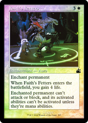 Faith's Fetters (Retro Frame)\nRavnica Remastered - Retro Frame\nSingle\nMagic The Gathering