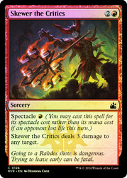 Skewer the Critics\nRavnica Remastered\nSingle\nMagic The Gathering