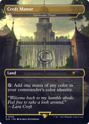 Command Tower (Croft Manor) (Secret Lair) (#792) (Borderless) (Tomb Raider)\nPromo: General\nSingle\nMagic The Gathering