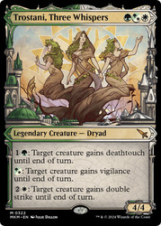 Trostani, Three Whispers (#322) (Showcase)\nMurders at Karlov Manor - Variants\nSingle\nMagic The Gathering