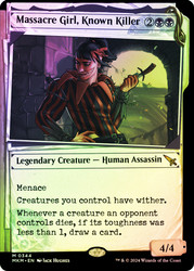 Massacre Girl, Known Killer (Showcase)\nMurders at Karlov Manor - Variants\nSingle\nMagic The Gathering