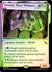 Trostani, Three Whispers (#372) (Showcase)\nMurders at Karlov Manor - Variants\nSingle\nMagic The Gathering