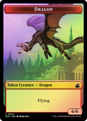 {Dragon Token} // {Elf Knight Token}\nRavnica Remastered\nSingle\nMagic The Gathering