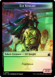 {Elf Knight Token} // {Rhino Token}\nRavnica Remastered\nSingle\nMagic The Gathering