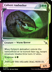 Culvert Ambusher (Showcase)\nMurders at Karlov Manor - Variants\nSingle\nMagic The Gathering