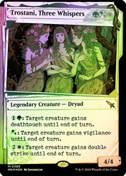 Trostani, Three Whispers (Showcase) (Invisible Ink Foil)\nMurders at Karlov Manor - Alternate Foil\nSingle\nMagic The Gathering