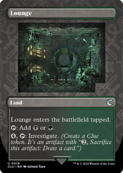 Lounge (Borderless)\nRavnica: Clue Edition\nSingle\nMagic The Gathering