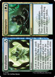 Incubation // Incongruity\nRavnica: Clue Edition\nSingle\nMagic The Gathering