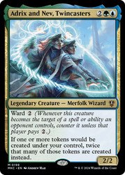 Adrix and Nev, Twincasters\nMurders at Karlov Manor Commander\nSingle\nMagic The Gathering