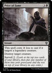 Price of Fame\nMurders at Karlov Manor Commander\nSingle\nMagic The Gathering