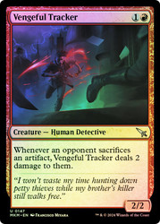 Vengeful Tracker\nMurders at Karlov Manor\nSingle\nMagic The Gathering