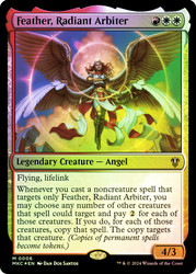 Feather, Radiant Arbiter\nMurders at Karlov Manor Commander\nSingle\nMagic The Gathering