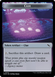 {Clue Token} (#014)\nMurders at Karlov Manor\nSingle\nMagic The Gathering