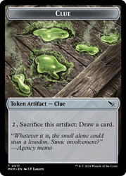 {Clue Token} (#017)\nMurders at Karlov Manor\nSingle\nMagic The Gathering