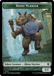 {Rhino Warrior Token} // {Thopter Token} (1/1)\nMurders at Karlov Manor Commander\nSingle\nMagic The Gathering