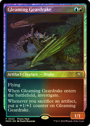 Gleaming Geardrake (Promo Pack) (Murders at Karlov Manor)\nPromo: General\nSingle\nMagic The Gathering