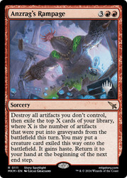 Anzrag's Rampage (Promo Pack) (Murders at Karlov Manor)\nPromo: Planeswalker Stamped\nSingle\nMagic The Gathering