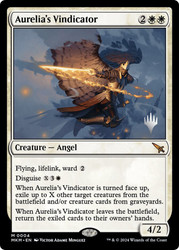 Aurelia's Vindicator (Promo Pack) (Murders at Karlov Manor)\nPromo: Planeswalker Stamped\nSingle\nMagic The Gathering