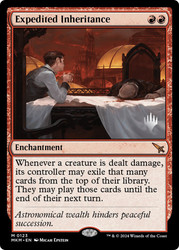 Expedited Inheritance (Promo Pack) (Murders at Karlov Manor)\nPromo: Planeswalker Stamped\nSingle\nMagic The Gathering