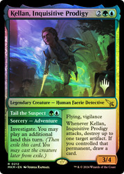 Kellan, Inquisitive Prodigy // Tail the Suspect (Promo Pack) (Murders at Karlov Manor)\nPromo: Planeswalker Stamped\nSingle\nMagic The Gathering