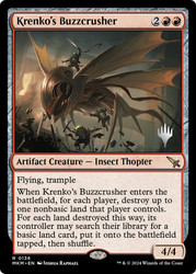 Krenko's Buzzcrusher (Promo Pack) (Murders at Karlov Manor)\nPromo: Planeswalker Stamped\nSingle\nMagic The Gathering