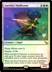 Aurelia's Vindicator (Promo Pack) (Murders at Karlov Manor)\nPromo: Planeswalker Stamped\nSingle\nMagic The Gathering