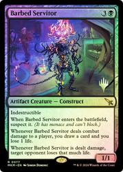 Barbed Servitor (Promo Pack) (Murders at Karlov Manor)\nPromo: Planeswalker Stamped\nSingle\nMagic The Gathering