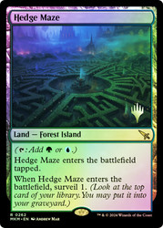 Hedge Maze (Promo Pack) (Murders at Karlov Manor)\nPromo: Planeswalker Stamped\nSingle\nMagic The Gathering
