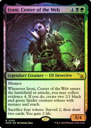 Izoni, Center of the Web (Promo Pack) (Murders at Karlov Manor)\nPromo: Planeswalker Stamped\nSingle\nMagic The Gathering
