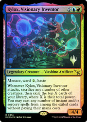 Kylox, Visionary Inventor (Promo Pack) (Murders at Karlov Manor)\nPromo: Planeswalker Stamped\nSingle\nMagic The Gathering