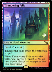 Thundering Falls (Promo Pack) (Murders at Karlov Manor)\nPromo: Planeswalker Stamped\nSingle\nMagic The Gathering