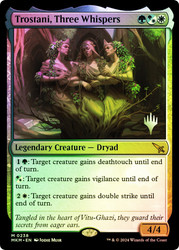 Trostani, Three Whispers (Promo Pack) (Murders at Karlov Manor)\nPromo: Planeswalker Stamped\nSingle\nMagic The Gathering