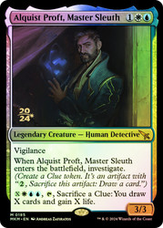 Alquist Proft, Master Sleuth (Prerelease) (Murders at Karlov Manor)\nPromo: Date Stamped\nSingle\nMagic The Gathering