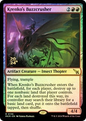 Krenko's Buzzcrusher (Prerelease) (Murders at Karlov Manor)\nPromo: Date Stamped\nSingle\nMagic The Gathering
