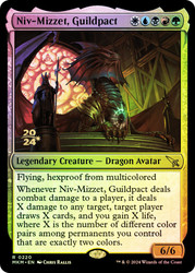 Niv-Mizzet, Guildpact (Prerelease) (Murders at Karlov Manor)\nPromo: Date Stamped\nSingle\nMagic The Gathering