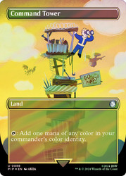 Command Tower (Borderless) (Surge Foil)\nFallout Commander - Alternate Foil Variants\nSingle\nMagic The Gathering