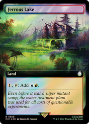 Ferrous Lake (Extended Art) (Surge Foil)\nFallout Commander - Alternate Foil Variants\nSingle\nMagic The Gathering