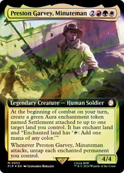 Preston Garvey, Minuteman (Extended Art) (Surge Foil)\nFallout Commander - Alternate Foil Variants\nSingle\nMagic The Gathering