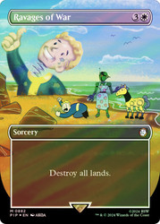 Ravages of War (Borderless) (Surge Foil)\nFallout Commander - Alternate Foil Variants\nSingle\nMagic The Gathering