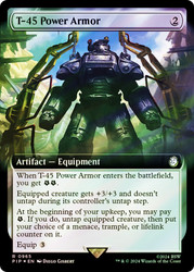 T-45 Power Armor (Extended Art) (Surge Foil)\nFallout Commander - Alternate Foil Variants\nSingle\nMagic The Gathering